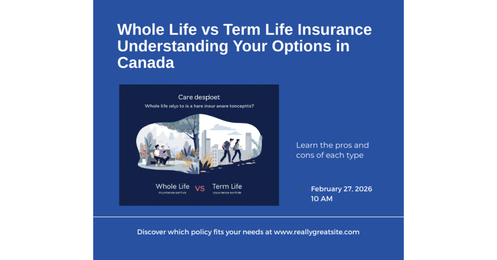 Whole life vs term life insurance comparison in Canada - AplusWealth Inc.